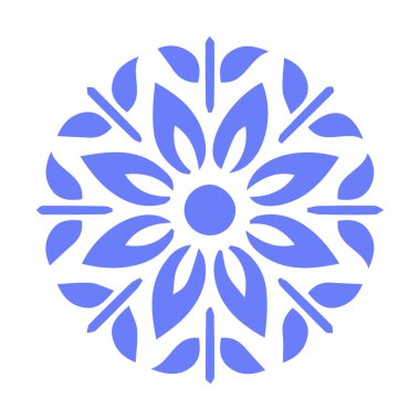 Güzel çiçek sanatı ve mandala vektör tasarımı