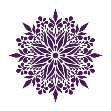 Güzel çiçek sanatı ve mandala vektör tasarımı