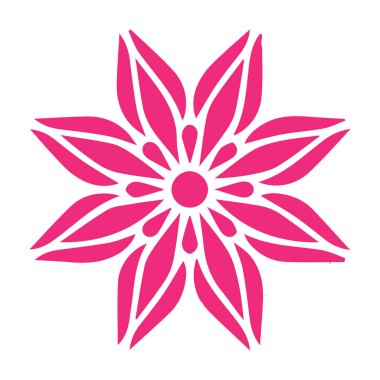 Güzel çiçek sanatı ve mandala vektör tasarımı