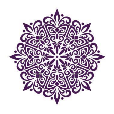 Güzel çiçek sanatı ve mandala vektör tasarımı