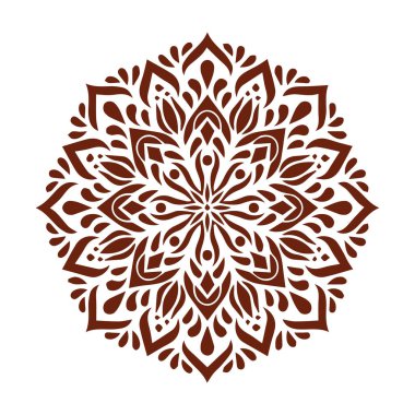 Güzel çiçek sanatı ve mandala vektör tasarımı