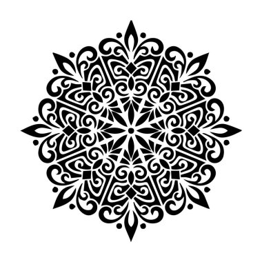 Güzel çiçek sanatı ve mandala vektör tasarımı
