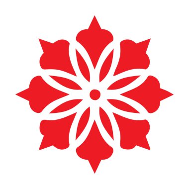 Güzel çiçek sanatı ve mandala vektör tasarımı