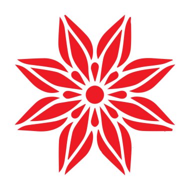 Güzel çiçek sanatı ve mandala vektör tasarımı