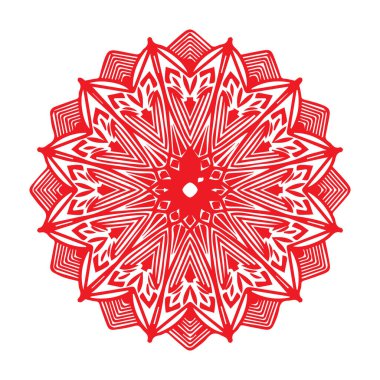 Güzel çiçek sanatı ve mandala vektör tasarımı