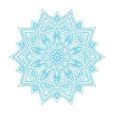 Güzel çiçek sanatı ve mandala vektör tasarımı