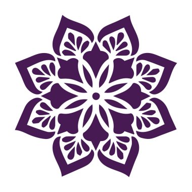 Güzel çiçek sanatı ve mandala vektör tasarımı