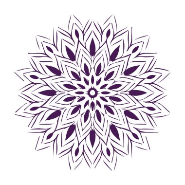 Güzel çiçek sanatı ve mandala vektör tasarımı