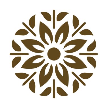 Güzel çiçek sanatı ve mandala vektör tasarımı