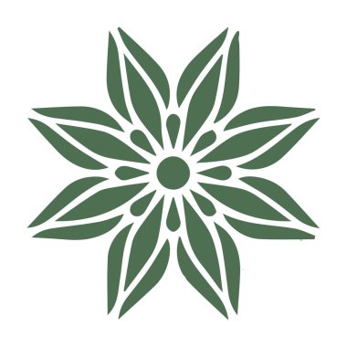 Güzel çiçek sanatı ve mandala vektör tasarımı