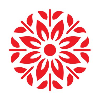 Güzel çiçek sanatı ve mandala vektör tasarımı