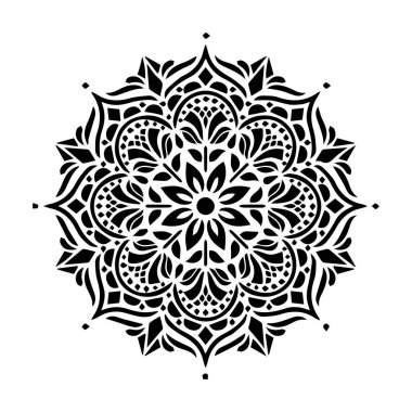 Güzel çiçek sanatı ve mandala vektör tasarımı