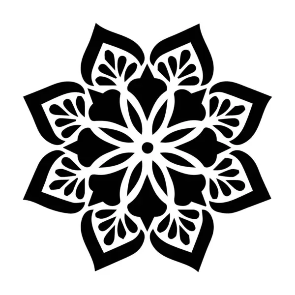 Güzel çiçek sanatı ve mandala vektör tasarımı