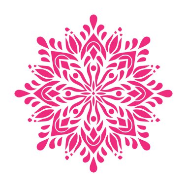 Güzel çiçek sanatı ve mandala vektör tasarımı