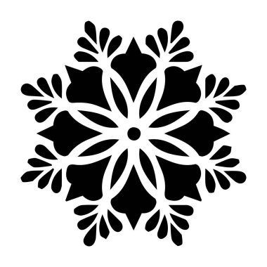 Güzel çiçek sanatı ve mandala vektör tasarımı