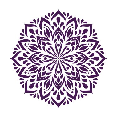 Güzel çiçek sanatı ve mandala vektör tasarımı