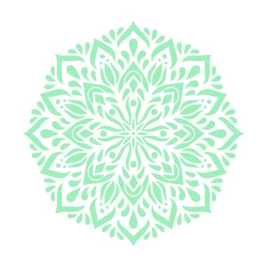 Güzel çiçek sanatı ve mandala vektör tasarımı