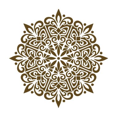 Güzel çiçek sanatı ve mandala vektör tasarımı