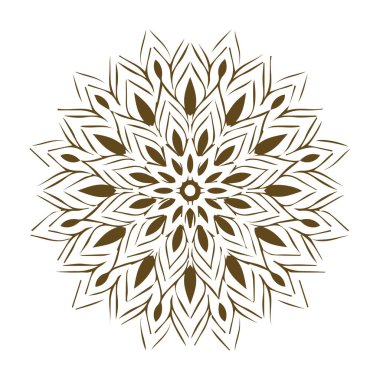 Güzel çiçek sanatı ve mandala vektör tasarımı