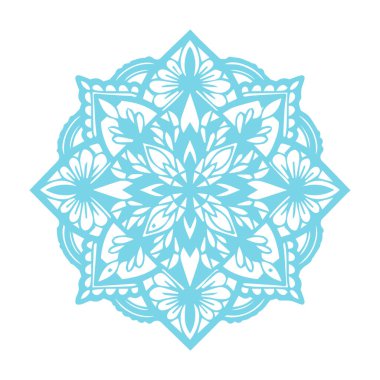 Güzel çiçek sanatı ve mandala vektör tasarımı