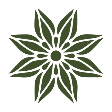 Güzel çiçek sanatı ve mandala vektör tasarımı