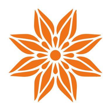 Güzel çiçek sanatı ve mandala vektör tasarımı