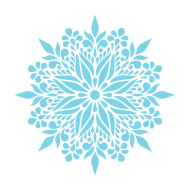 Güzel çiçek sanatı ve mandala vektör tasarımı