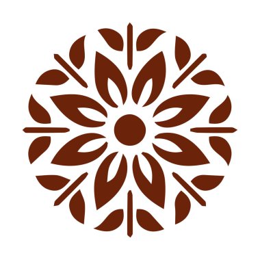 Güzel çiçek sanatı ve mandala vektör tasarımı