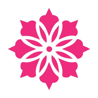 Güzel çiçek sanatı ve mandala vektör tasarımı