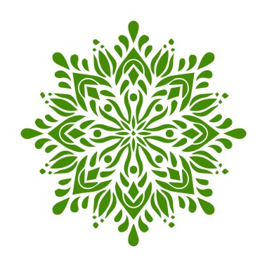 Güzel çiçek sanatı ve mandala vektör tasarımı