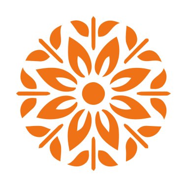 Güzel çiçek sanatı ve mandala vektör tasarımı