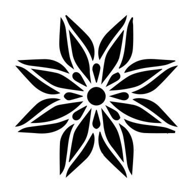 Güzel çiçek sanatı ve mandala vektör tasarımı