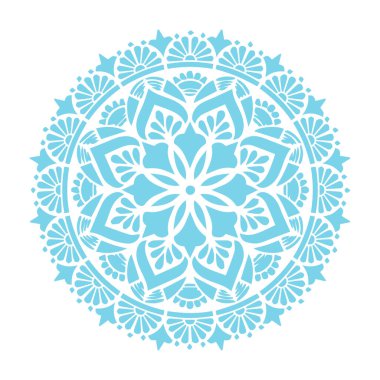 Güzel çiçek sanatı ve mandala vektör tasarımı