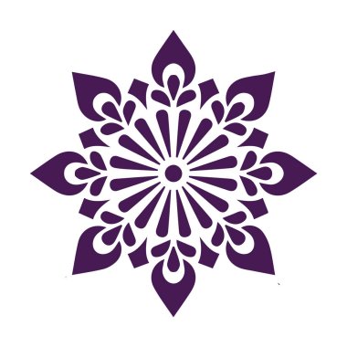 Güzel çiçek sanatı ve mandala vektör tasarımı