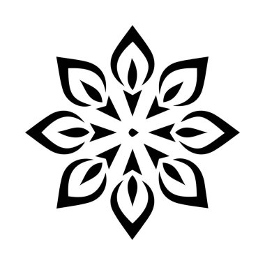 Güzel çiçek sanatı ve mandala vektör tasarımı