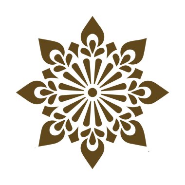 Güzel çiçek sanatı ve mandala vektör tasarımı