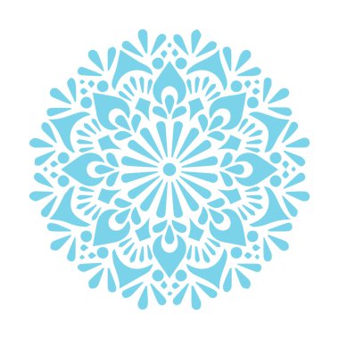 Güzel çiçek sanatı ve mandala vektör tasarımı