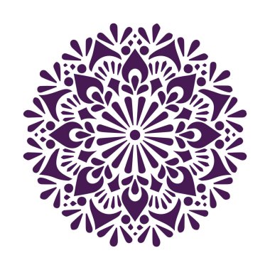 Güzel çiçek sanatı ve mandala vektör tasarımı