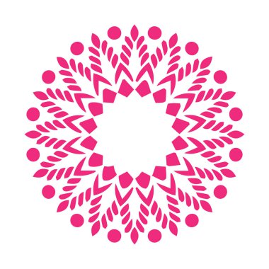 Güzel çiçek sanatı ve mandala vektör tasarımı