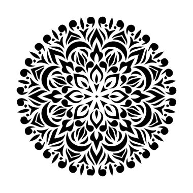 Güzel çiçek sanatı ve mandala vektör tasarımı