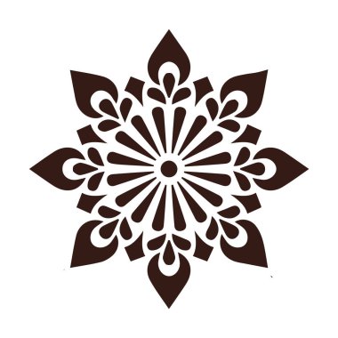 Güzel çiçek sanatı ve mandala vektör tasarımı