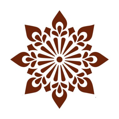 Güzel çiçek sanatı ve mandala vektör tasarımı