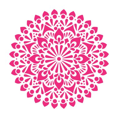 Güzel çiçek sanatı ve mandala vektör tasarımı