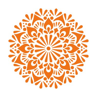 Güzel çiçek sanatı ve mandala vektör tasarımı