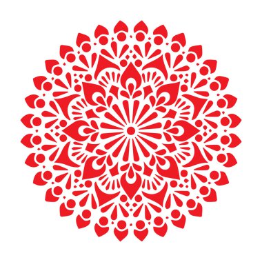 Güzel çiçek sanatı ve mandala vektör tasarımı