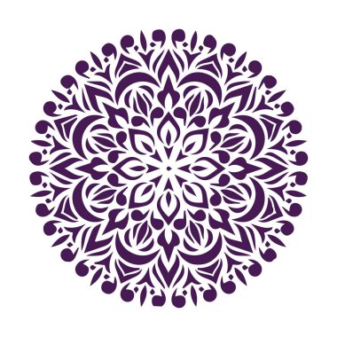 Güzel çiçek sanatı ve mandala vektör tasarımı