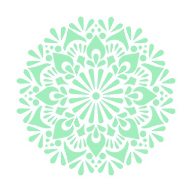 Güzel çiçek sanatı ve mandala vektör tasarımı