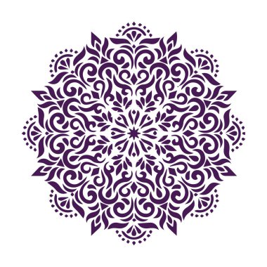 Güzel çiçek sanatı ve mandala vektör tasarımı