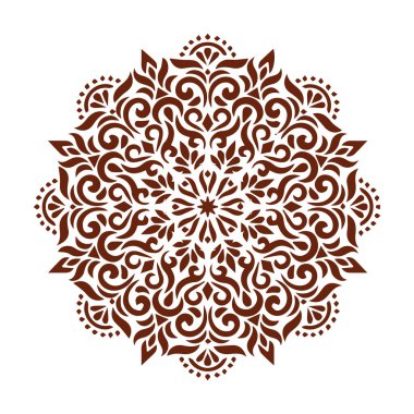 Güzel çiçek sanatı ve mandala vektör tasarımı