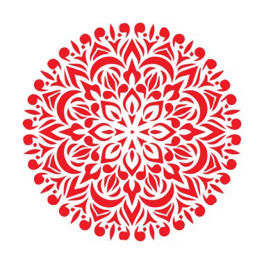 Güzel çiçek sanatı ve mandala vektör tasarımı